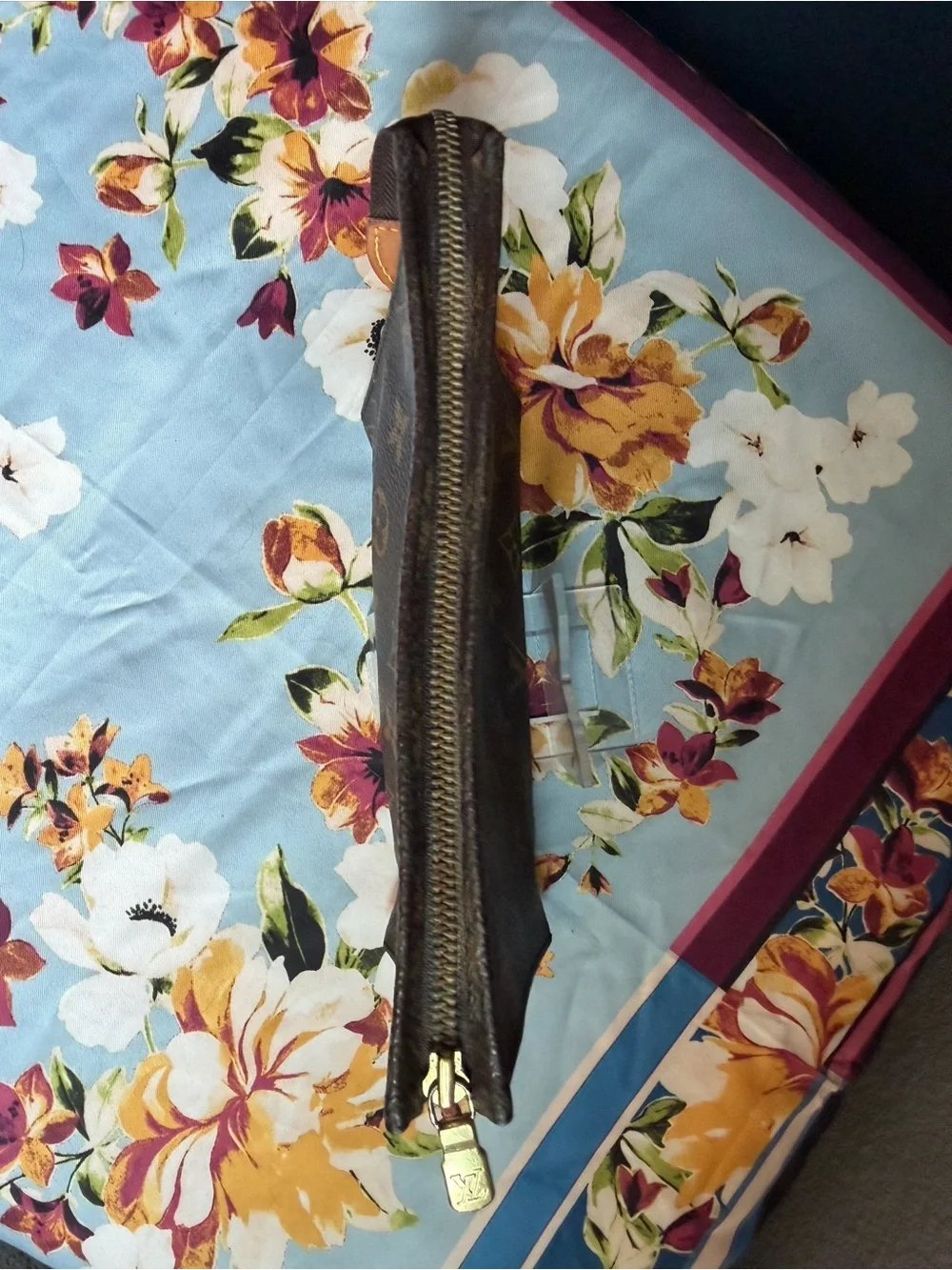 Louis Vuitton Monogram Canvas Cosmetic Pouch Brown & Gold